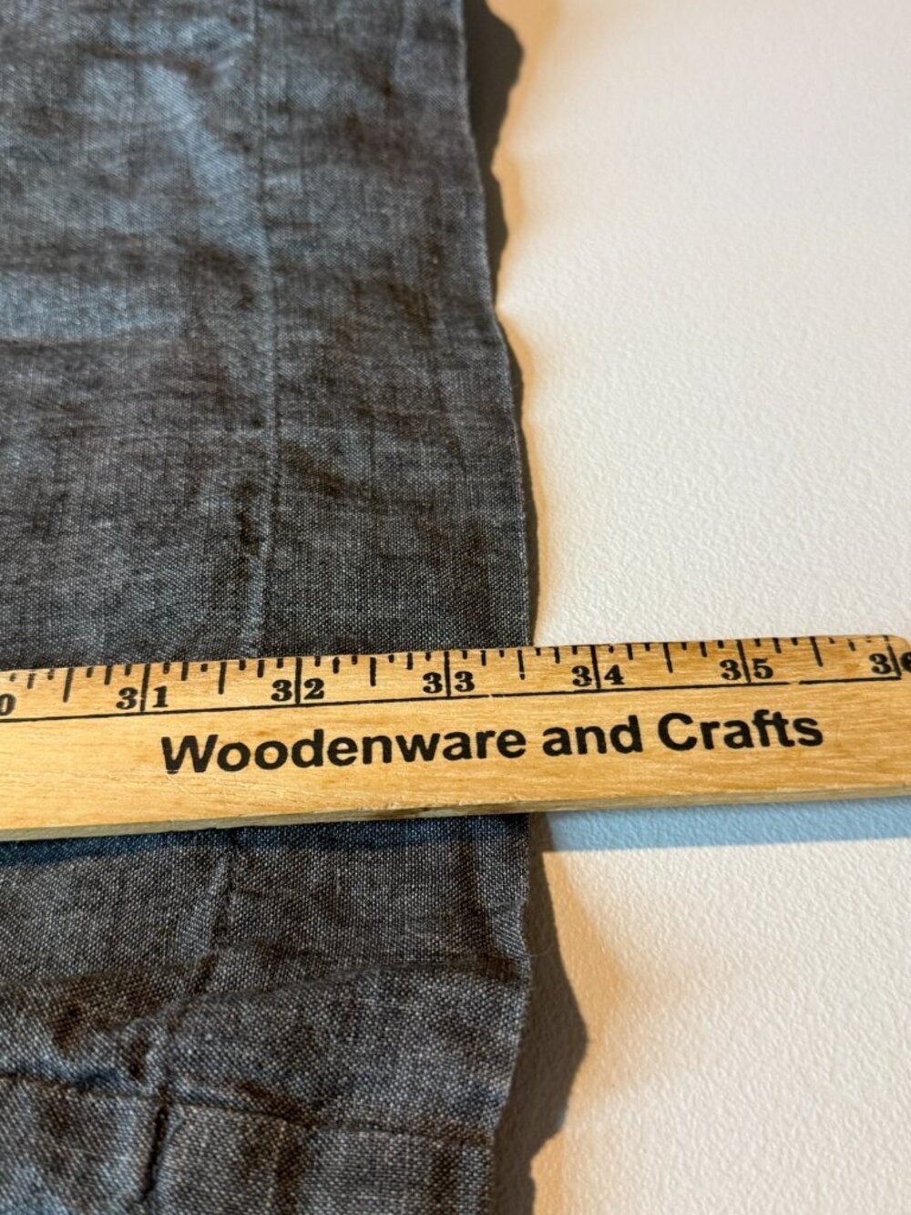 Nuthatch Women S 100% Linen Dress Tunic Shift 3/4 Sleeve Charcoal Gray Short - Picture 6 of 7